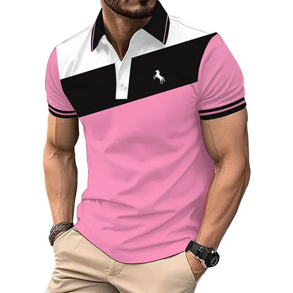 Men's Polo Shirt - Summer Casual Short Sleeve Business Polo With 3D Digital Print