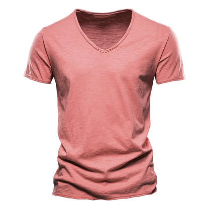 Quality 100% Cotton Men T-shirt Fashion Cut Design Slim Fit Soild Men's t-shirt Tops Tees Brasil Short Sleeve T Shirt For Men