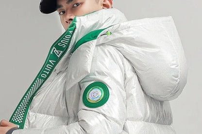 Unisex Winter Down Jacket with Waterproof Design Plus Size Long Overcoat for Couples Warmth Style