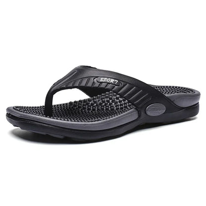 Massage Flip Flops for Men Summer Breathable Beach Shoes Sandals Men Luxury Flip Flops Breathable Plus Plus Size Men Slippers 46