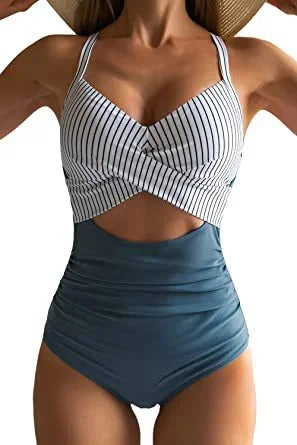 One Piece Women Set Swimsuit Print  Backless Puch Up Solid Sexy Women's Swimwear Bandage Ruched Female Bathing Suit Beachwear