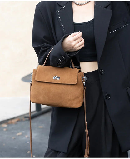 Genuine Leather Crossbody - Women's Soft Leather Messenger Bag With Zipper Closure