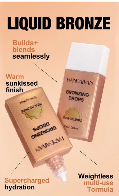 Matte Bronzer Liquid Makeup Waterproof Tanning Cream Body Oil Control Moisturizer Pearlescent Shine For Silky Skin Finish