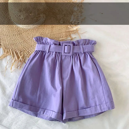 Korean Girls Casual Shorts - Thin Summer Trousers for Kids 3-12Yrs