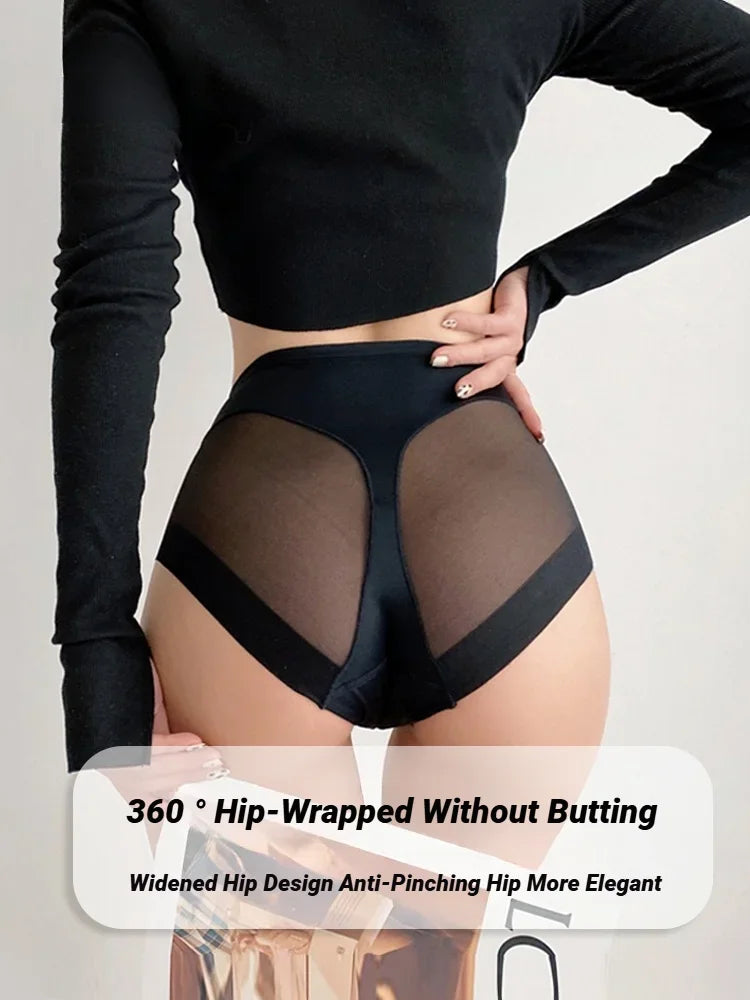Womens Slimming Panties High Waist Ice Silk Tummy Control Briefs Female Trainer Shaping Underpants Butt Lifter Shapewear