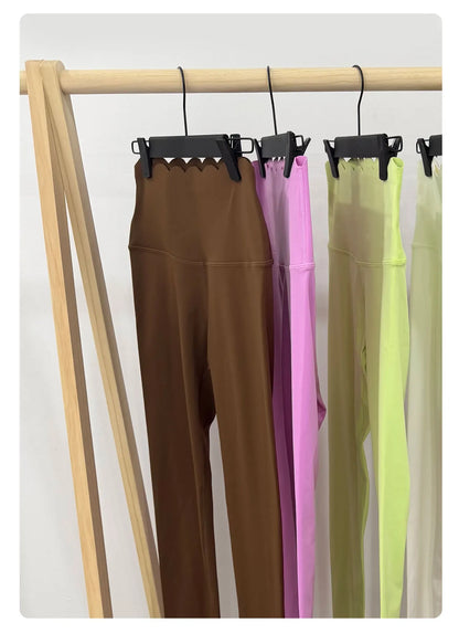 Women Petal Trim Cross Back Push Up Sports Bra High Waist Compression Leggings Set Quick Dry Breathable Yoga Gym Outfits