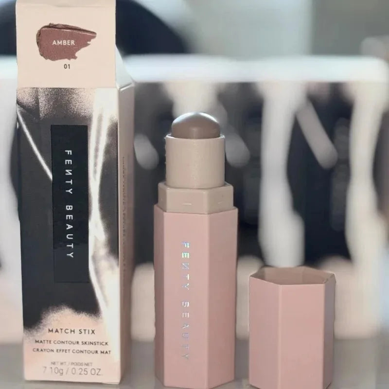 Fenty Beauty Makeup Suit Lip Gloss High Gloss Matt Powder Contour Stick and Setting Loose Powder Lady Lasting Natural Makeup