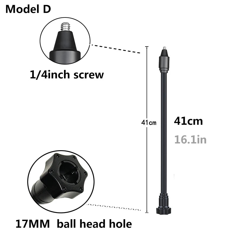 Flexible Arm Monopod Selfie Stick Rod Mount Holder Stands for Mobile Phones for Gopro Hero DJI OSMO Insta 360 Cameras Tripod