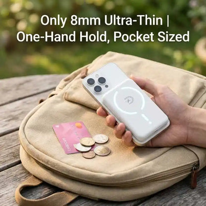 10000mAh Magnetic Wireless Power Bank Ultra Slim PD 20W Fast Charging Portable Charger for IPhone17/16/15/14/13/12/11