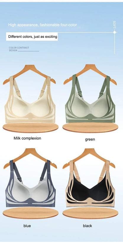 Wireless Push-Up Bra - Seamless Full Cup Plus Size Bralette With Soft Sleepwear Comfort