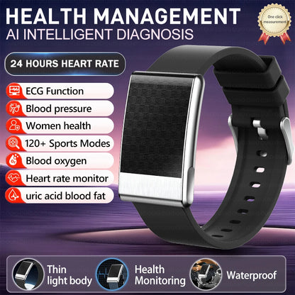 New No Screen Health Bracelet Precise Heart Rate Blood Pressure ECG Monitor Call Reminder Smart Watch Sport Band Fitness Tracker