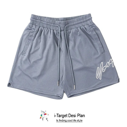 Trend Men's Mesh Beach Swim Casual Shorts Man Quick Dry Loose Basketball Jogger Short Pants Gym Fitness Sport Running Sweatpants