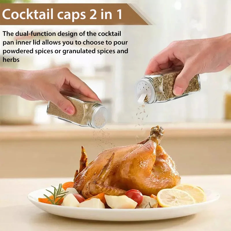Airtight Glass Jars Set - 12PCS 120ml Clear Containers with Wood Lids for Kitchen Storage