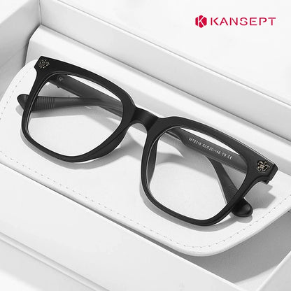Reading Glasses Men - KANSEPT Rectangle Eyewear with Blue Light Lenses & Anti-Reflective Coating