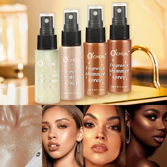 Flash Spray, Lasting Flash, Waterproof, Sweat Proof, Stain Proof, Suitable for Face, Body, Neck, Bright Makeup, Shiny Cosmetics