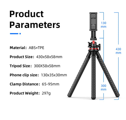 Wireless Bluetooth Selfie Stick for Smartphone Gopro Tripod for DSLR Camera with Octopus Legs for Xiaomi iPhone Huawei Samsung