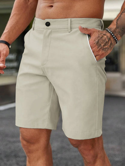 Summer Men's Lightweight Stretch Casual Golf Shorts Comfortable Knee Pants for Hiking Business Streetwear
