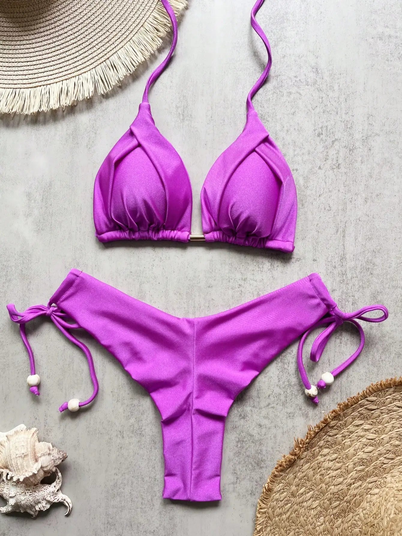 Triangle Bathing Suit - Brazilian Bikinis Two Piece Bikini Push Up Swimsuit Low Waist