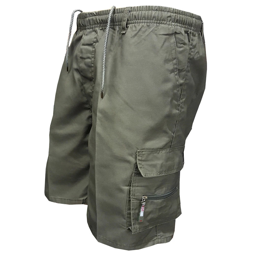 Men's Camouflage Cargo Shorts Casual Loose Work Tooling Shorts Summer Male's Outdoor Knee Length Short Pants