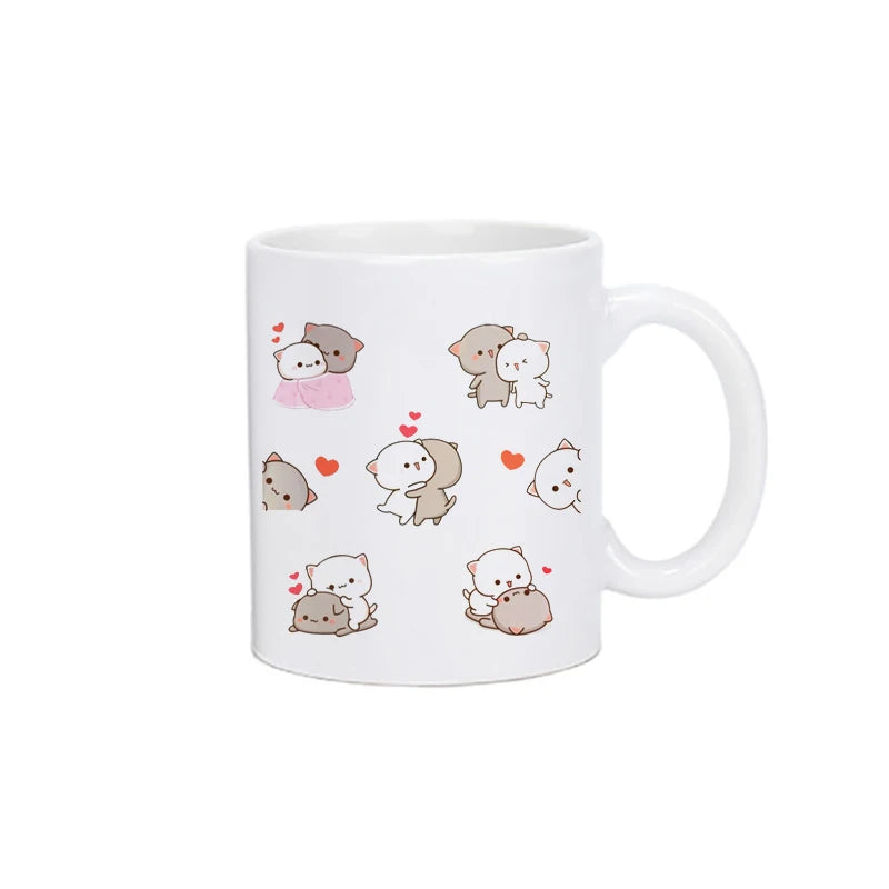 Coffee Milk Cup - Ceramic Mocha Cat Mug | Eco Friendly Kawaii Drinkware Gift