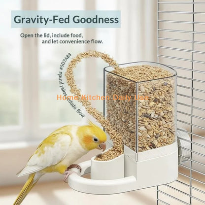 portableAutomatic Bird Water Feeder Drinker Universal Fit Most Bird Cages Accessory for Parrot Canary Finch All Small Pet Birds