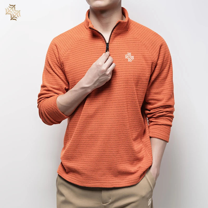 SBWL Autumn High Quality Men's Running Fitness Outdoor Sportswear Fashion Business Casual Breathable Long Sleeve T-Shirt Tops