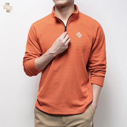 SBWL Autumn High Quality Men's Running Fitness Outdoor Sportswear Fashion Business Casual Breathable Long Sleeve T-Shirt Tops