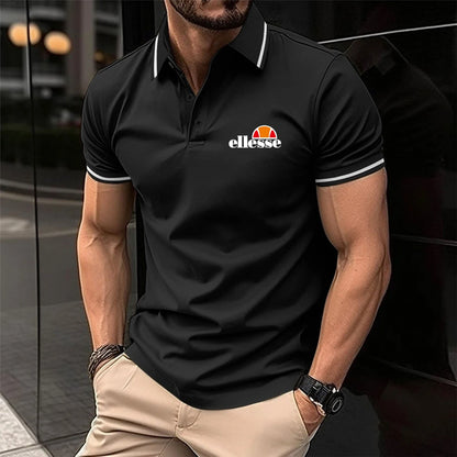 Men's Short-sleeved Polo Shirt Casual 3D Printed Design Stripes Pattern Summer men Polyester Sports Polo Shirt Men's Clothing