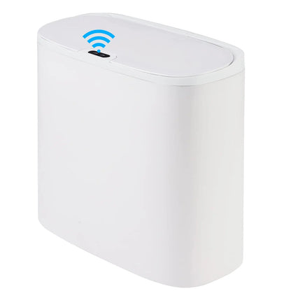 Touchless Motion Sensor Trash Can - Automatic Waterproof Slim Garbage Bin for Bathroom and Kitchen