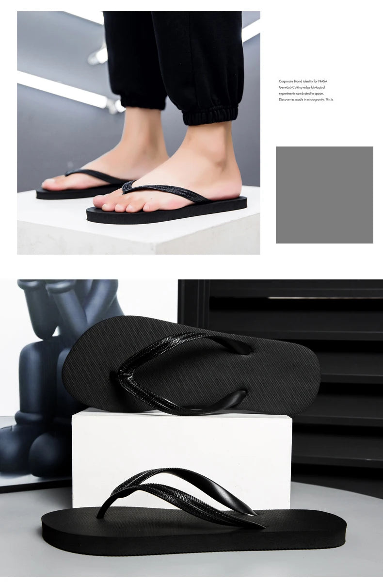 High Quality Men's Flip Flops Summer Light Beach Slippers Fashion Non-slip Casual Male Sandals Outdoor Black Flip Flop Sandals