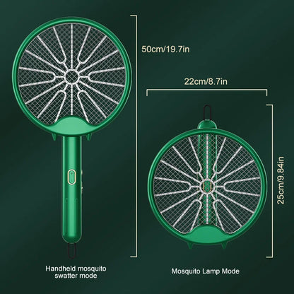 USB Mosquito Killer 3000V Electric Racket Foldable Insect Zapper Fly Swatter Rechargeable Bug Repellent Lamp Outdoor