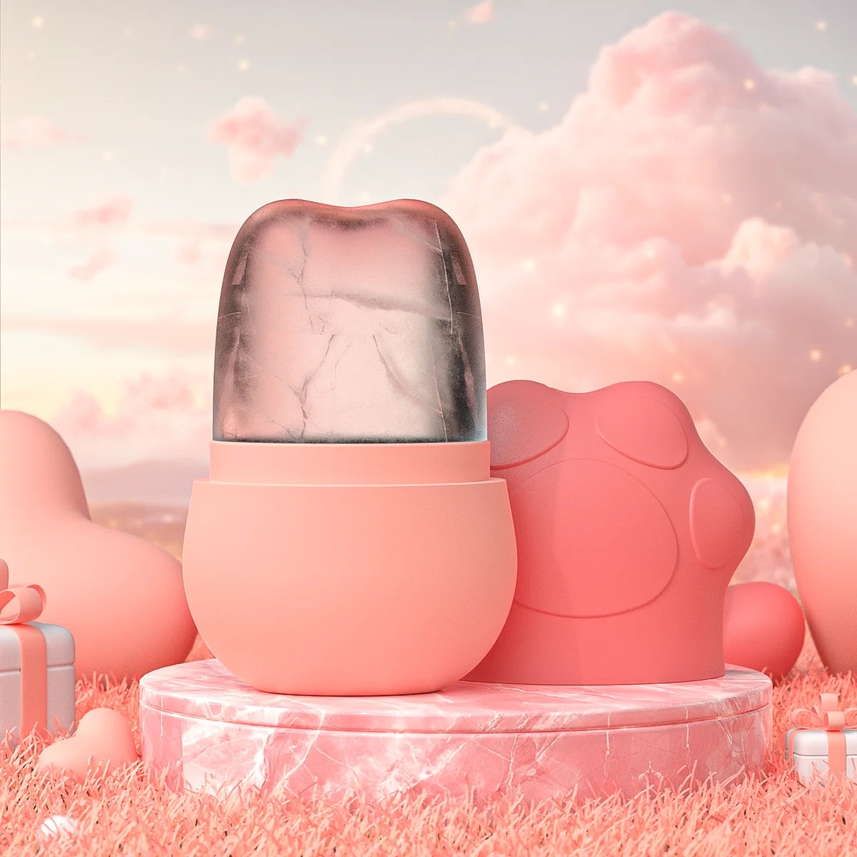 Silicone Face Ice Cube Mould Beauty Skin Care Silicone Face Ice Roller