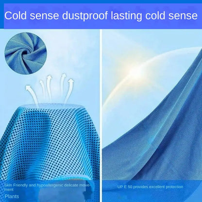1pc Quick Dry Shawl Sports Coldproof Hooded Headband Camping Gym Wipe Sweating Cooling Towel Sunscreen Quick Dry Head Cover
