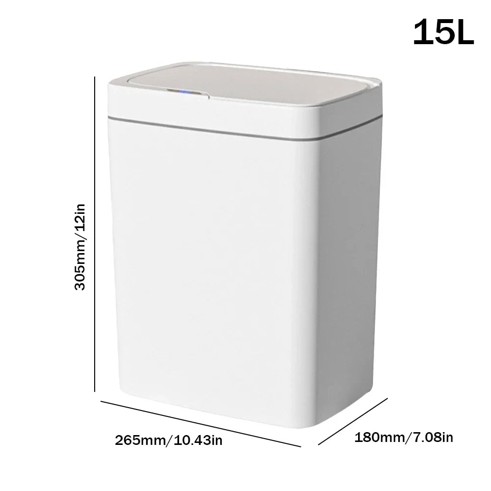 Smart Sensor Touchless Trash Can - Waterproof Electric Garbage Bin for Kitchen  Bathroom