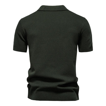 Men's Breathable Polo Shirt - Lightweight Stretch Short Sleeve Polo for Summer Casual Wear