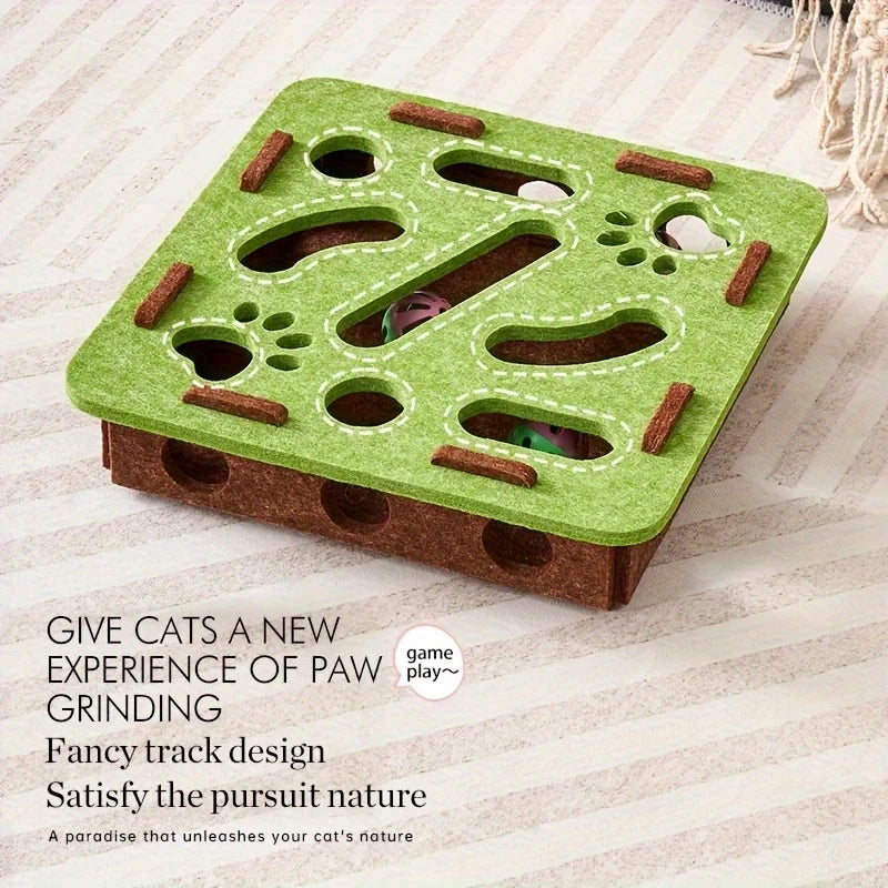 Interactive Cat Toy - Maze Tunnel  Bell for Playtime  Mental Engagement - ZOOMNSTORE