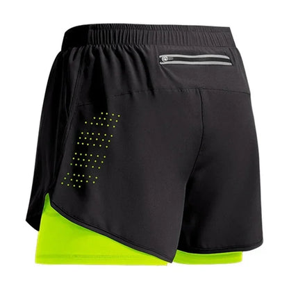 2026New Men's Fitness Training Shorts Summer 2 In 1 Quick Dry Gym Beach Running Double-deck Shorts Outdoor Sportswear Men shorts