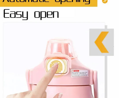 Thermos Vacuum Stainless Cup Thermal Cold Hot Insulated Stainless Steel Water Bottle with Straw Water Bottles
