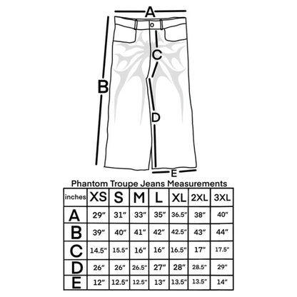 Y2K Ghost Jeans Vintage Relaxed Fit Unisex Jeans High-Street Spider Embroidery Hip-Hop Streetwear A