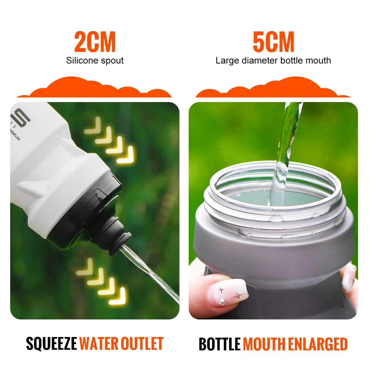 WRELS 600ML PP Bicycle Water Bottle Squeeze Out Water Leak-Proof Cycling Outdoor Sports Water Bottle Fitness Plastic Water Cup