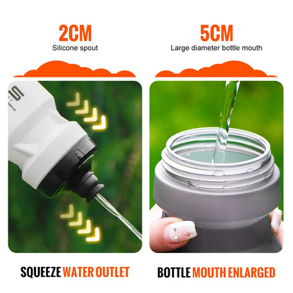 WRELS 600ML PP Bicycle Water Bottle Squeeze Out Water Leak-Proof Cycling Outdoor Sports Water Bottle Fitness Plastic Water Cup