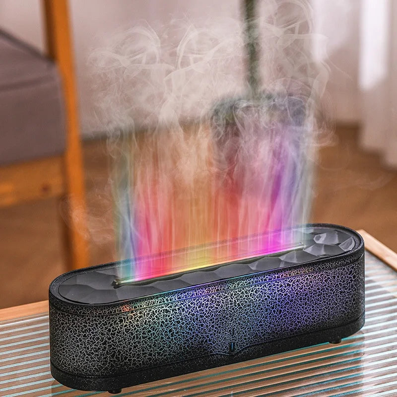 Flame Aroma Humidifier - Essential Oil Diffuser With 7 Colorful Flame Mist