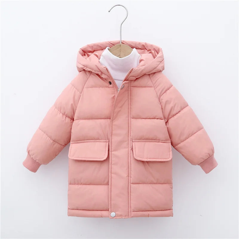 Kids Down Jacket – Thick Cotton Padded Parka | Warm Winter Coat For Boys Girls