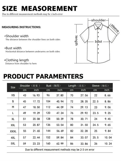 Men's short-sleeved shirt summer slim casual dress light and thin elastic no iron business shirt fashion luxury all seasons