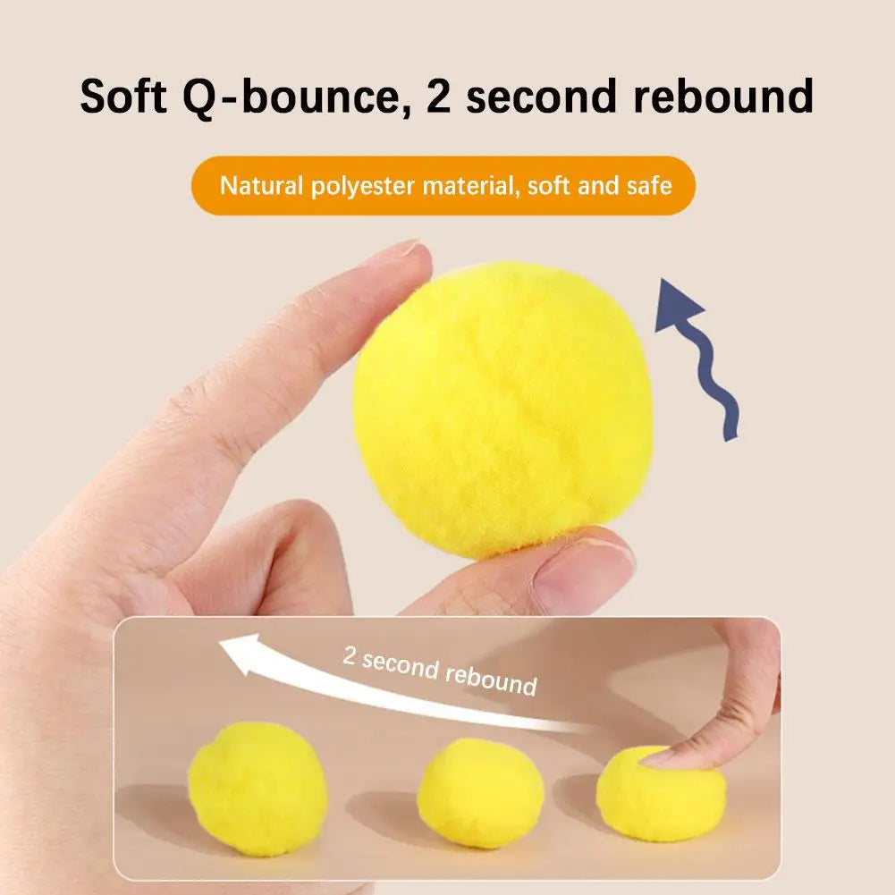 Interactive Cat Toy - Mini Shooting Gun with Plush Balls - ZOOMNSTORE