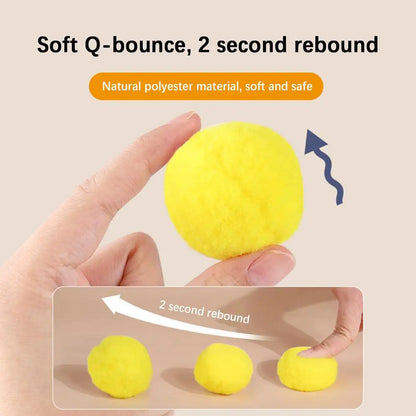 Interactive Cat Toy - Mini Shooting Gun with Plush Balls - ZOOMNSTORE