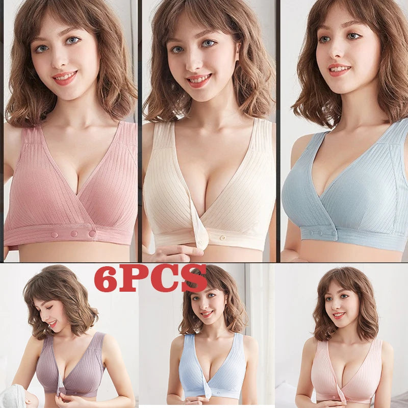 1-2PCS Women's Summer Cotton Thin Clustering Non-sagging Front-buckle Bra Comfortable Traceless Vest-style Women's Underwear