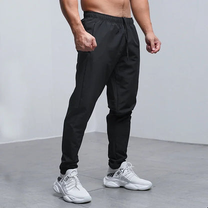 Men's Running Pants - Breathable Waterproof Sweatpants With Elastic Waist & Zip Pocket
