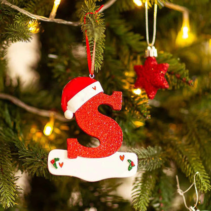 Acrylic Christmas Letter Pendant - DIY Holiday Tree Decoration 26 Letters Ornament