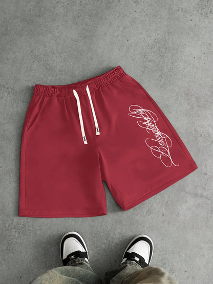 2026 Summer Best-selling Outdoor Sports Casual Fashion Comfortable Simple Letter Pattern Printed Men's Shorts